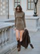 DRAPE khaki dress