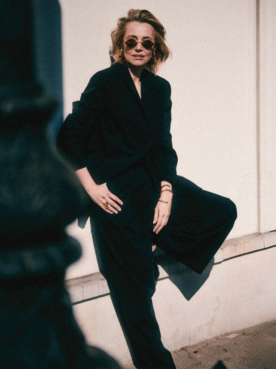 CUTO suit trousers black