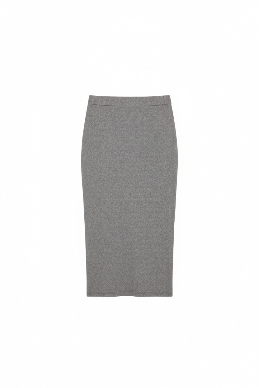 Form-Fitting Stretch Knit Midi Skirt photo 1