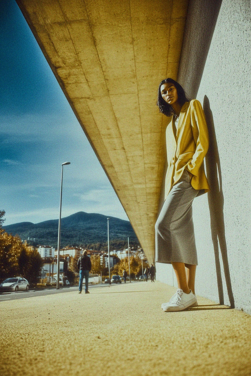 Form-Fitting Stretch Knit Midi Skirt photo 3