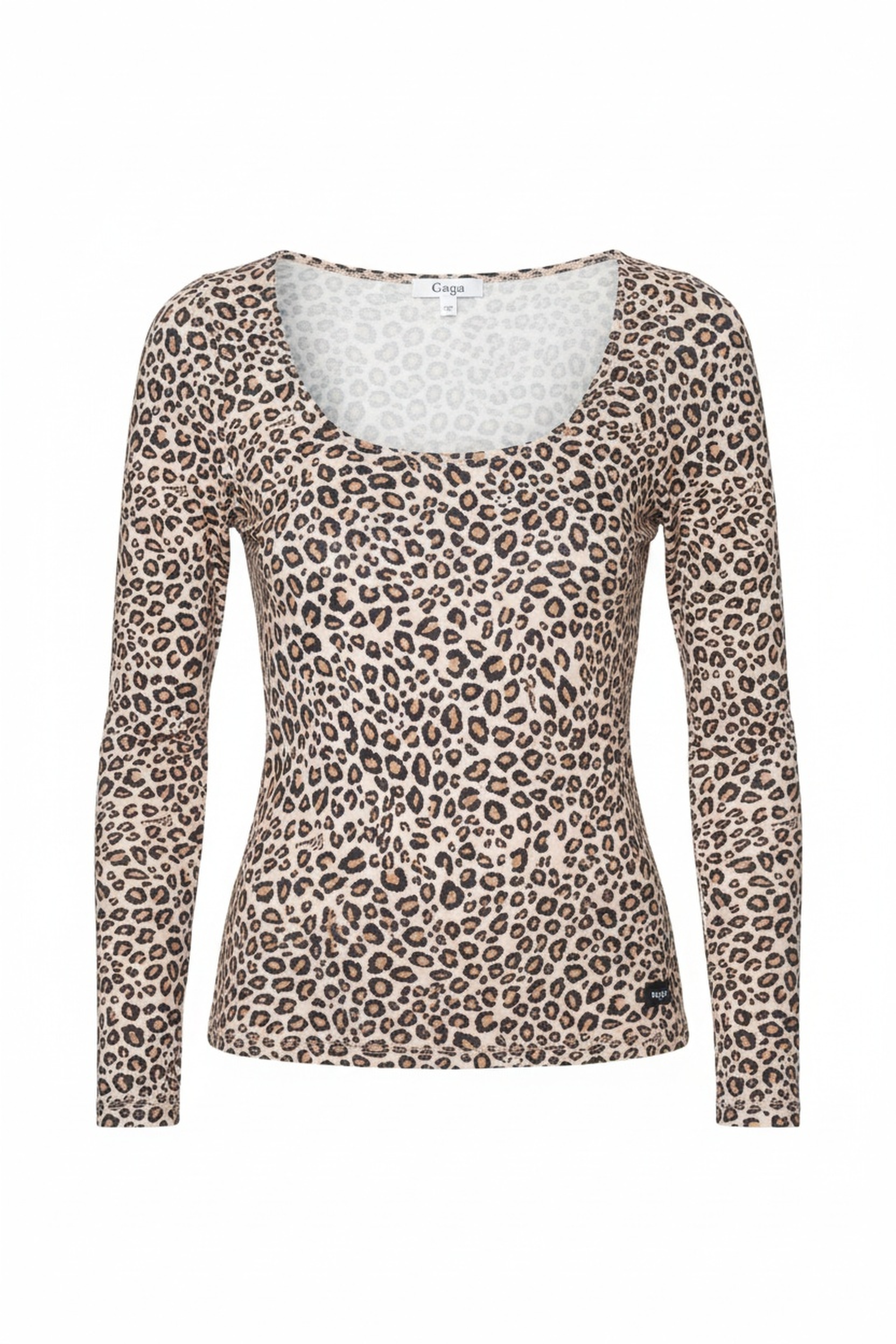 Leopard Print Long Sleeve Fitted Top photo 1