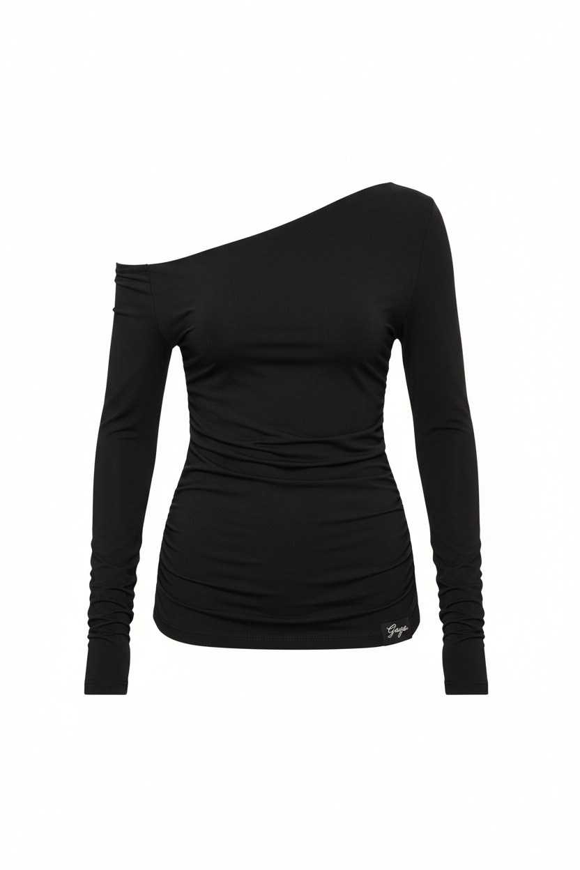 Sleek Off-Shoulder Long Sleeve Top photo 1