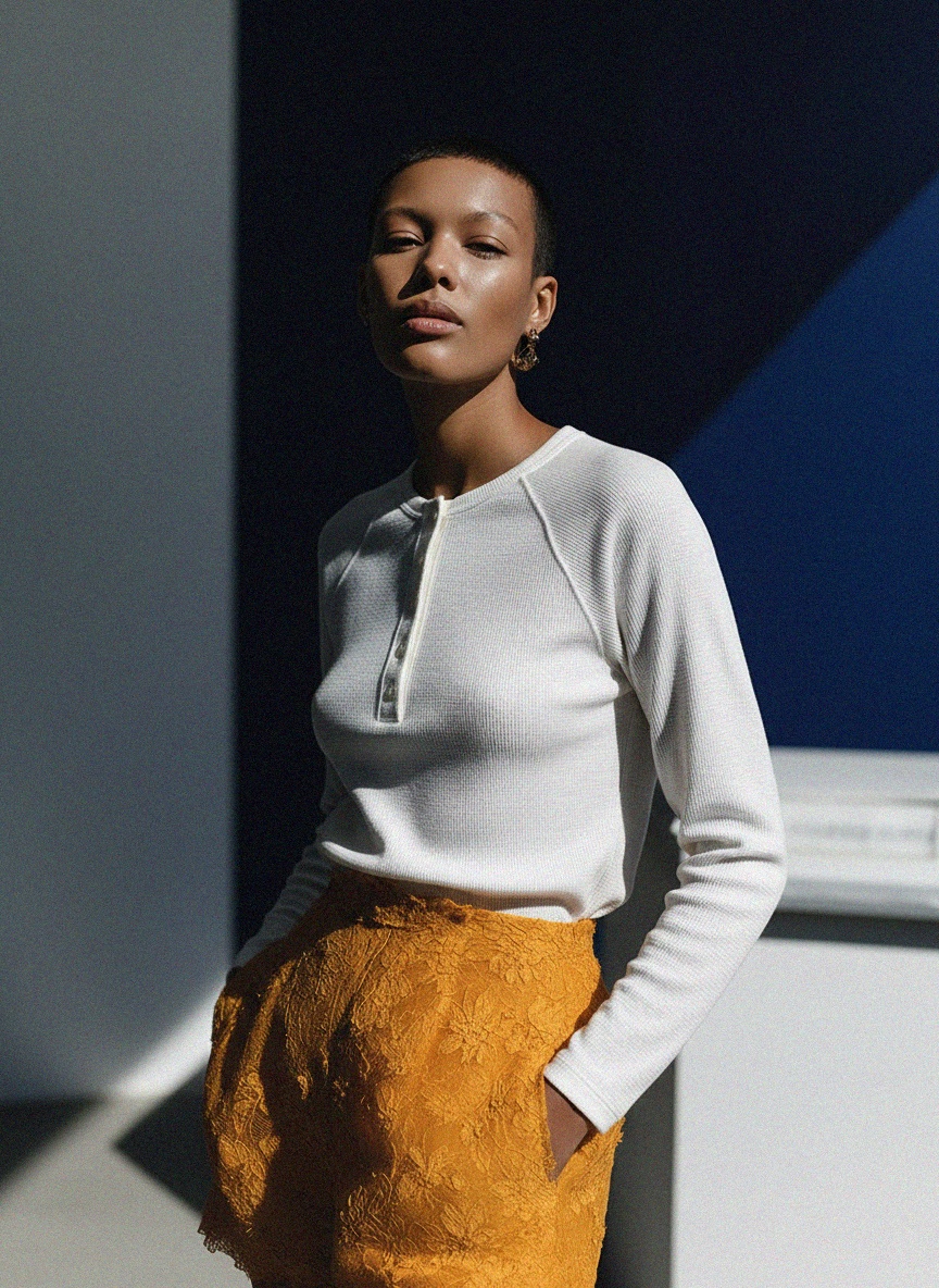 Lightweight Raglan Long Sleeve Henley Top photo 3