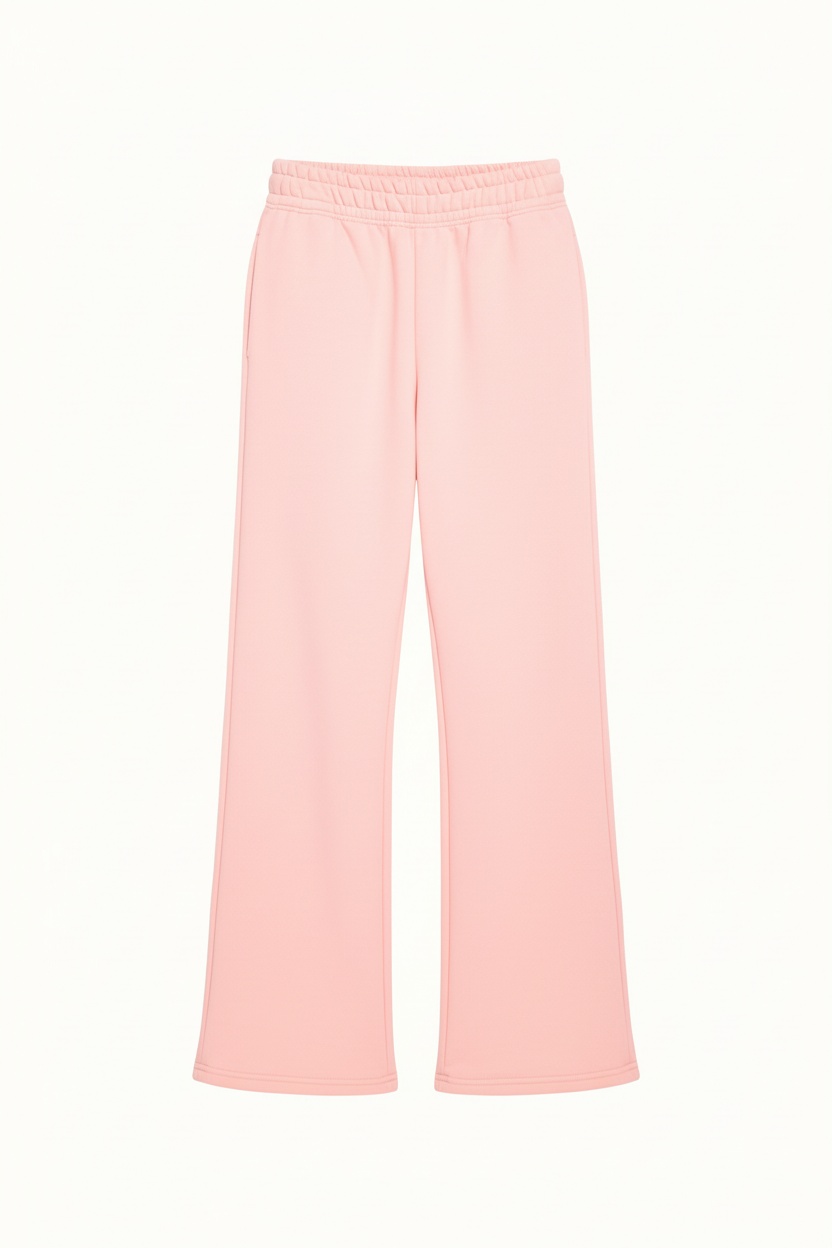 Comfortable Pink Wide-Leg Sweatpants photo 1