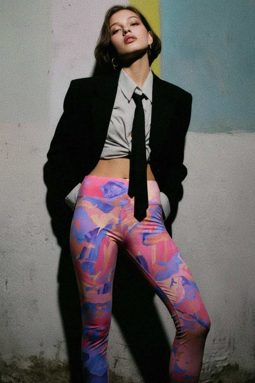 Vibrant Abstract Print Leggings photo 2