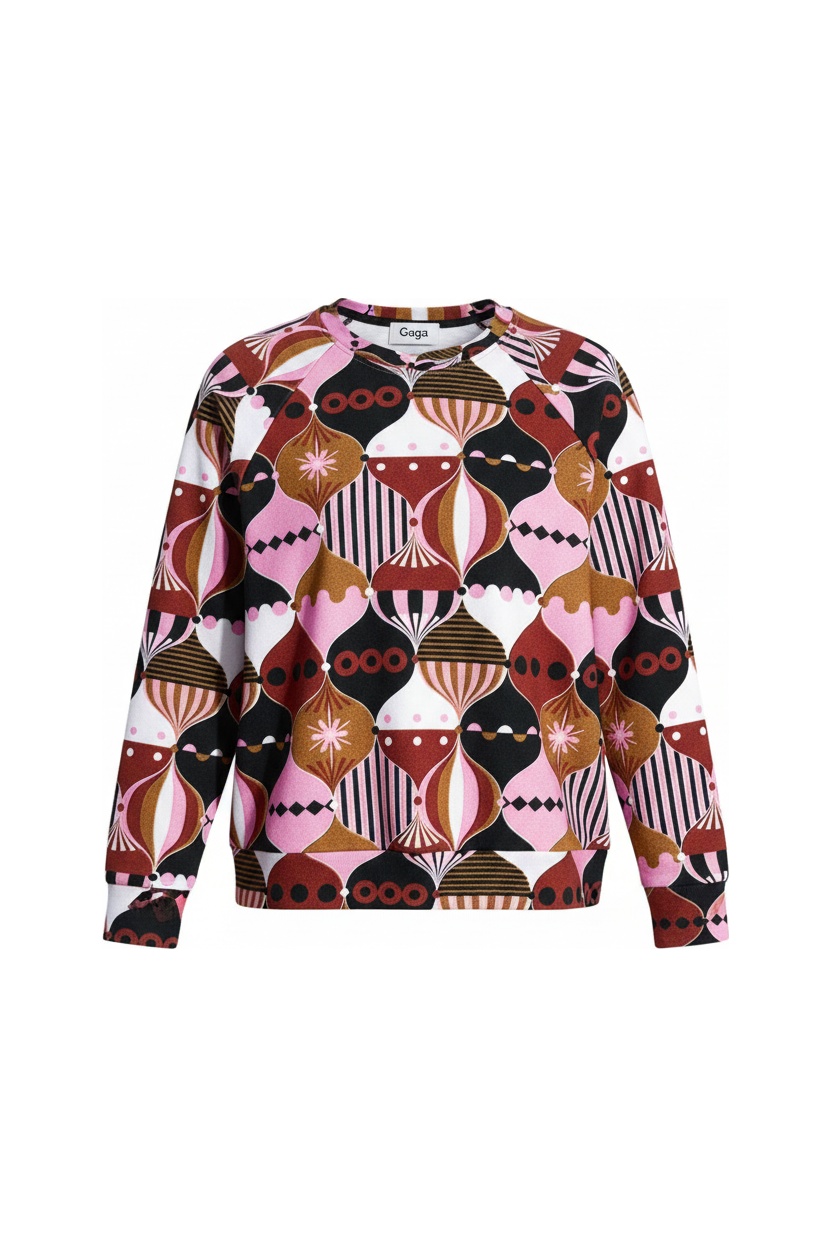 Abstract Pattern Crew Neck Sweatshirt photo 1