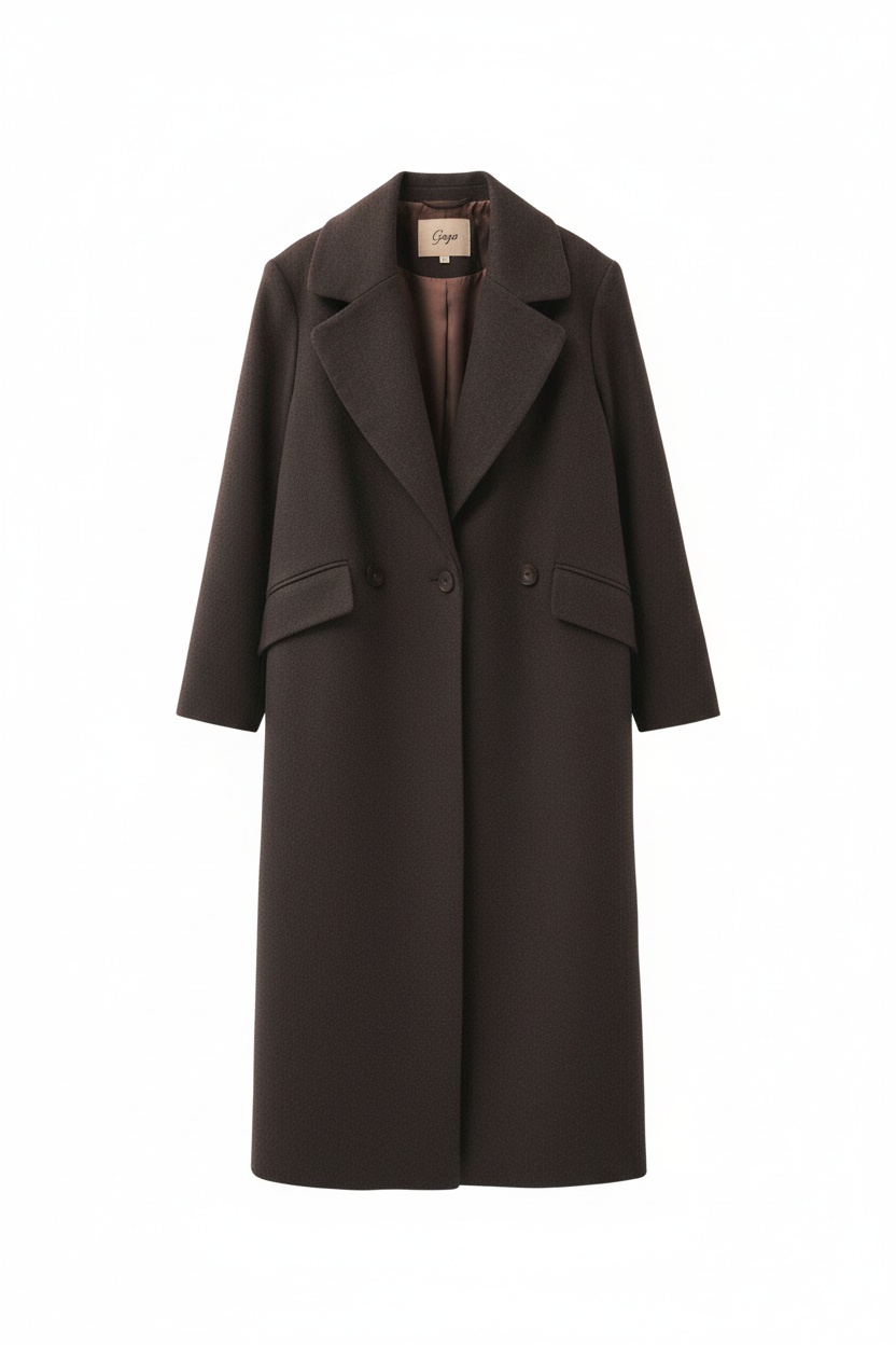 Longline Oversized Brown Coat photo 1