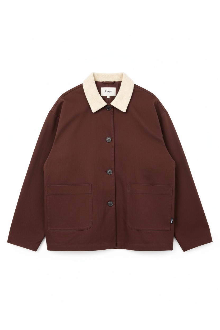 Relaxed Fit Collared Button-Up Jacket photo 1