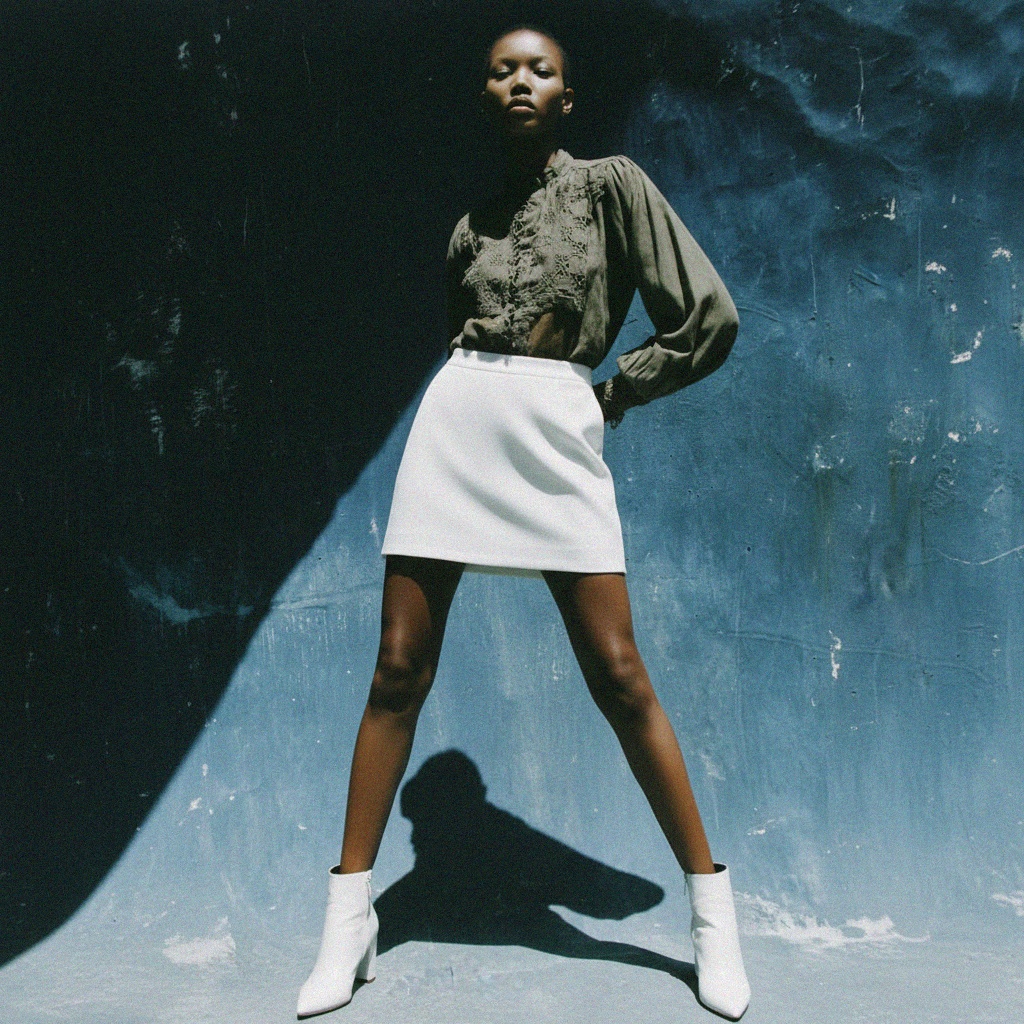 Versatile White Mini Skirt photo 3