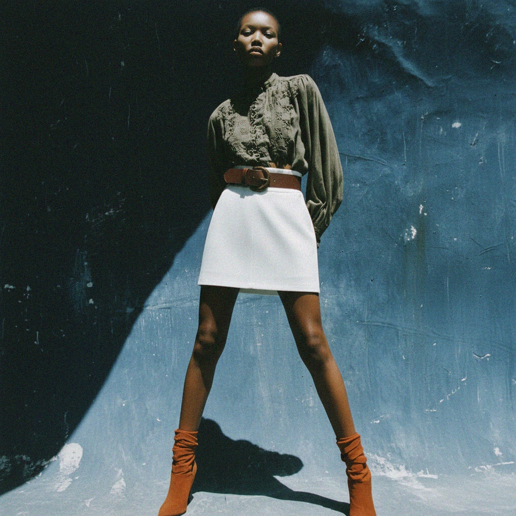 Versatile White Mini Skirt photo 3