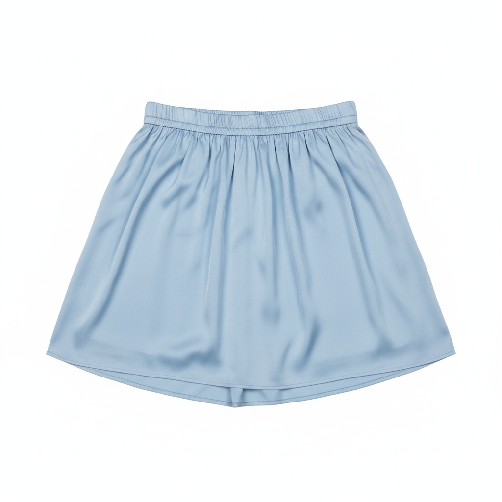 Light Blue Flowy Mini Skirt photo 1
