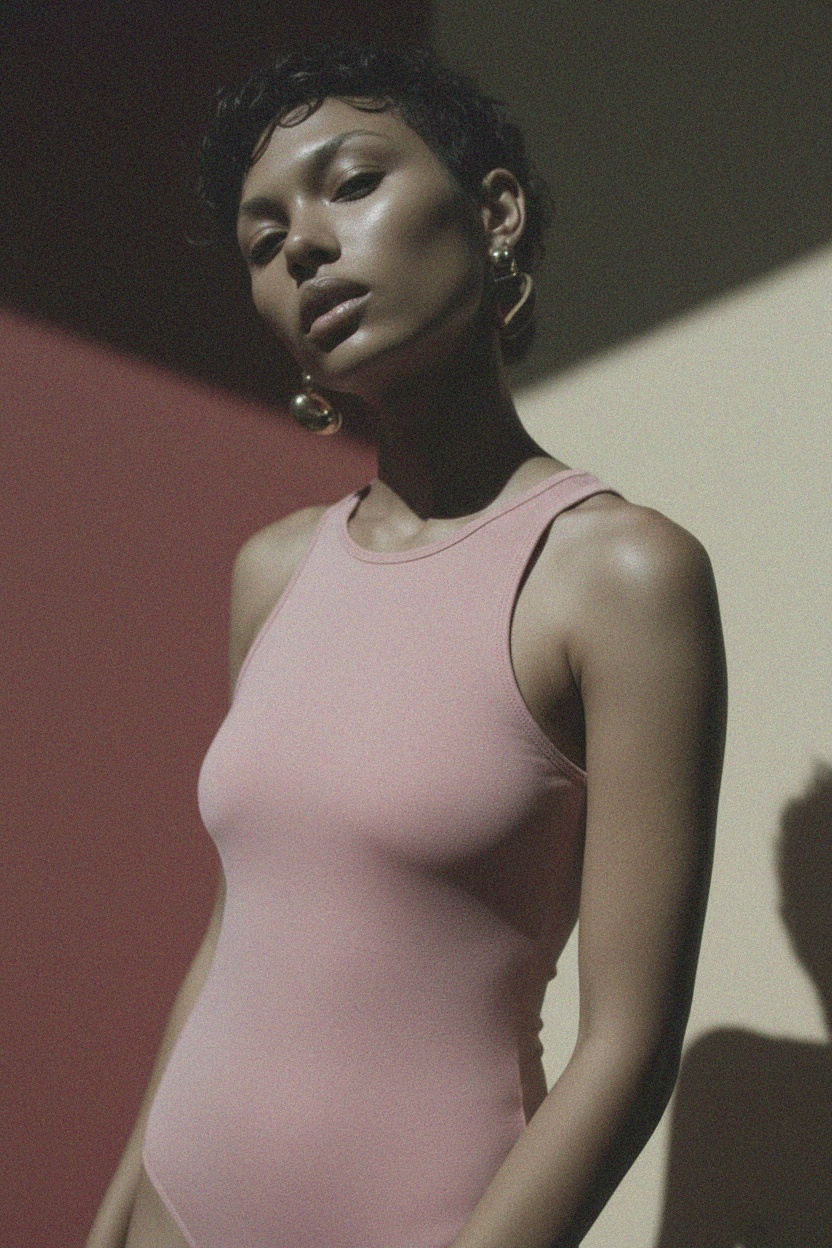 Fitted Pink Tank Top photo 3