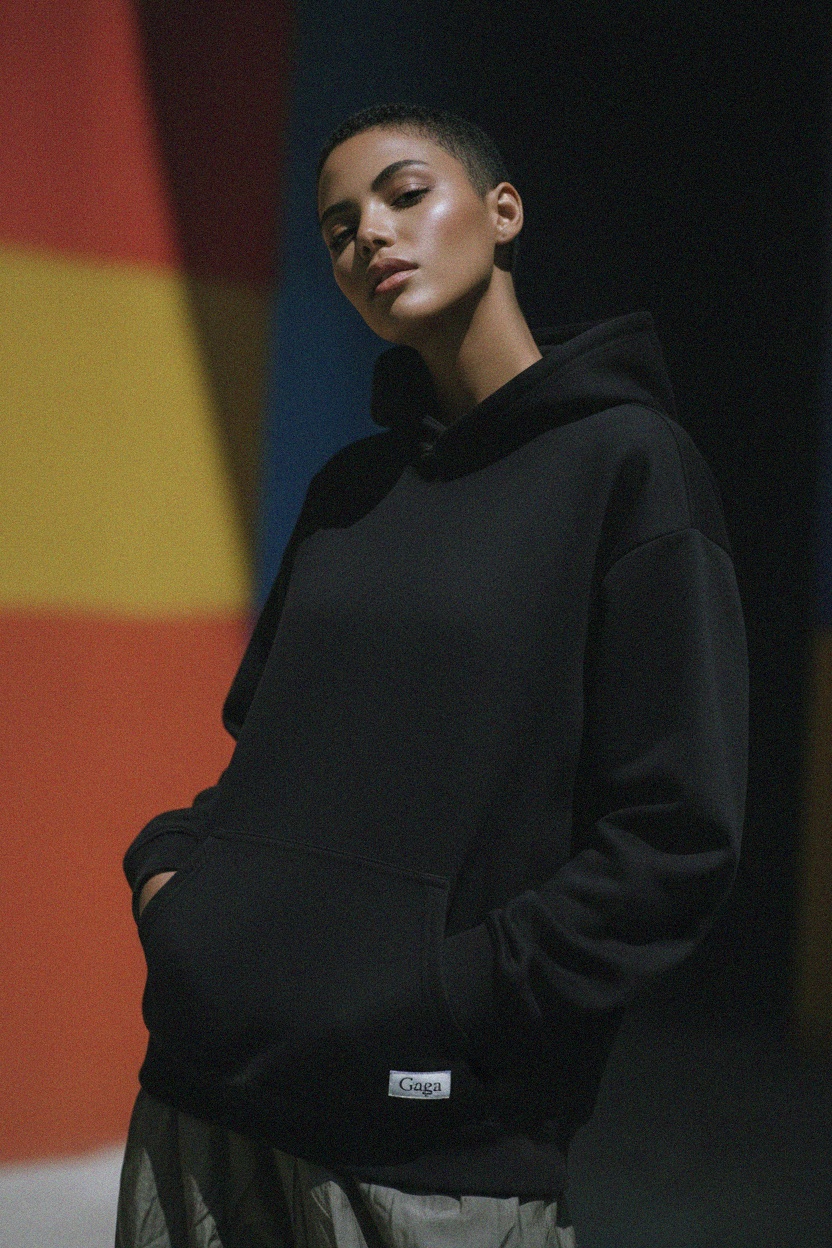 Comfortable Oversized Black Hoodie photo 3
