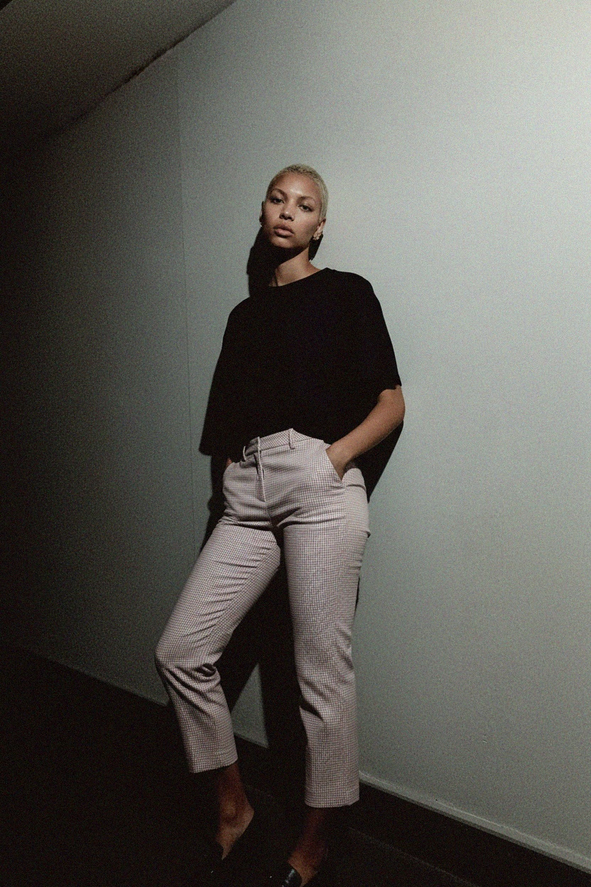 Gingham Cropped Pants photo 2