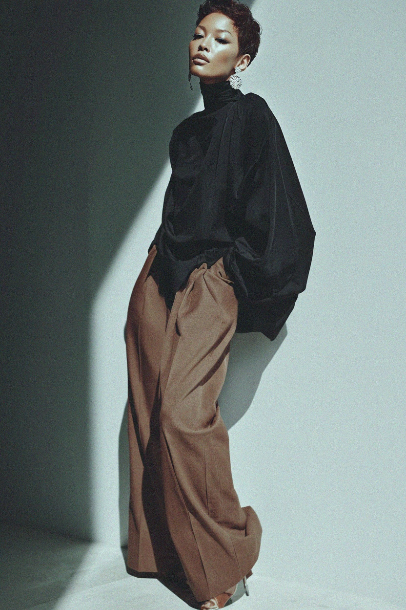 Beige Straight Leg Corduroy Pants photo 3