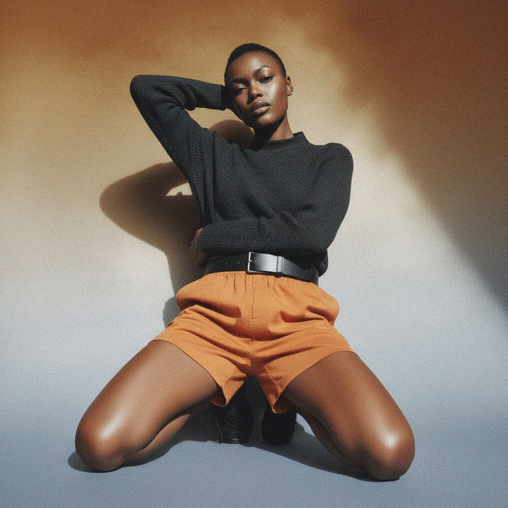 Comfortable Orange Boxer-Style Shorts photo 2