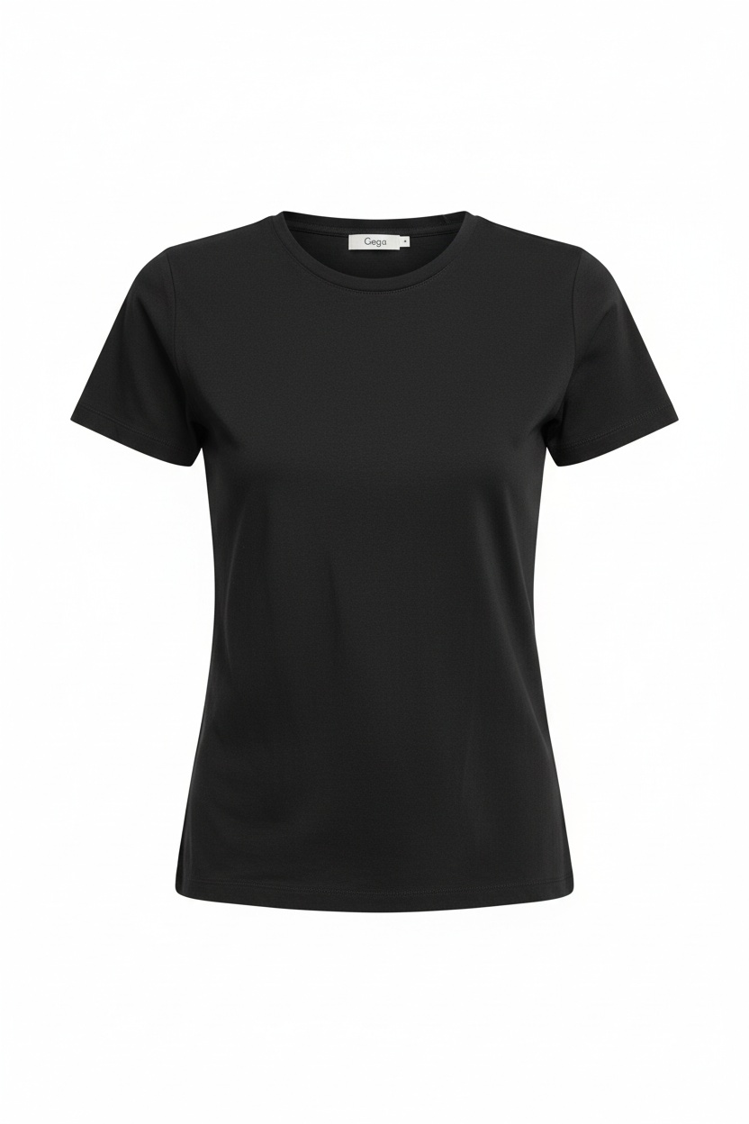 Essential Fitted Black Short Sleeve T-Shirt photo 1