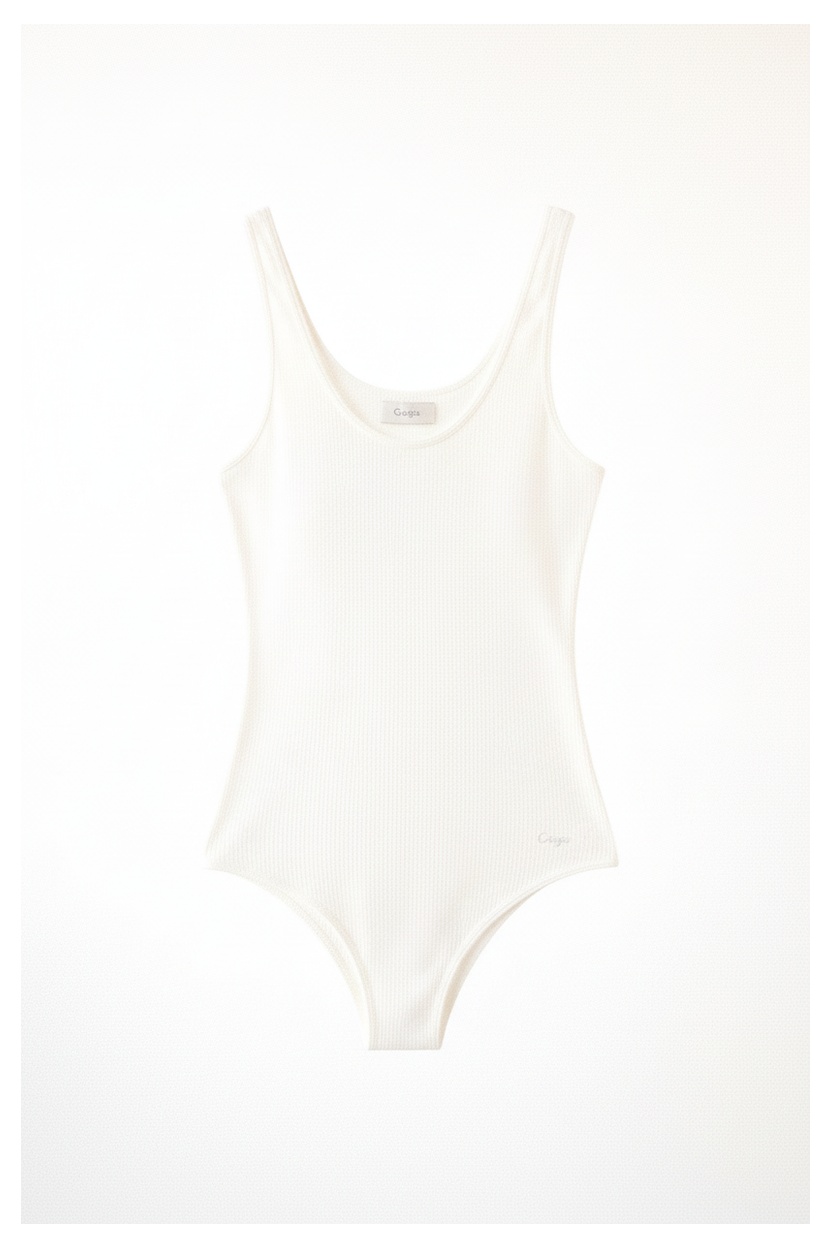 Classic Ribbed White Tank Top photo 1