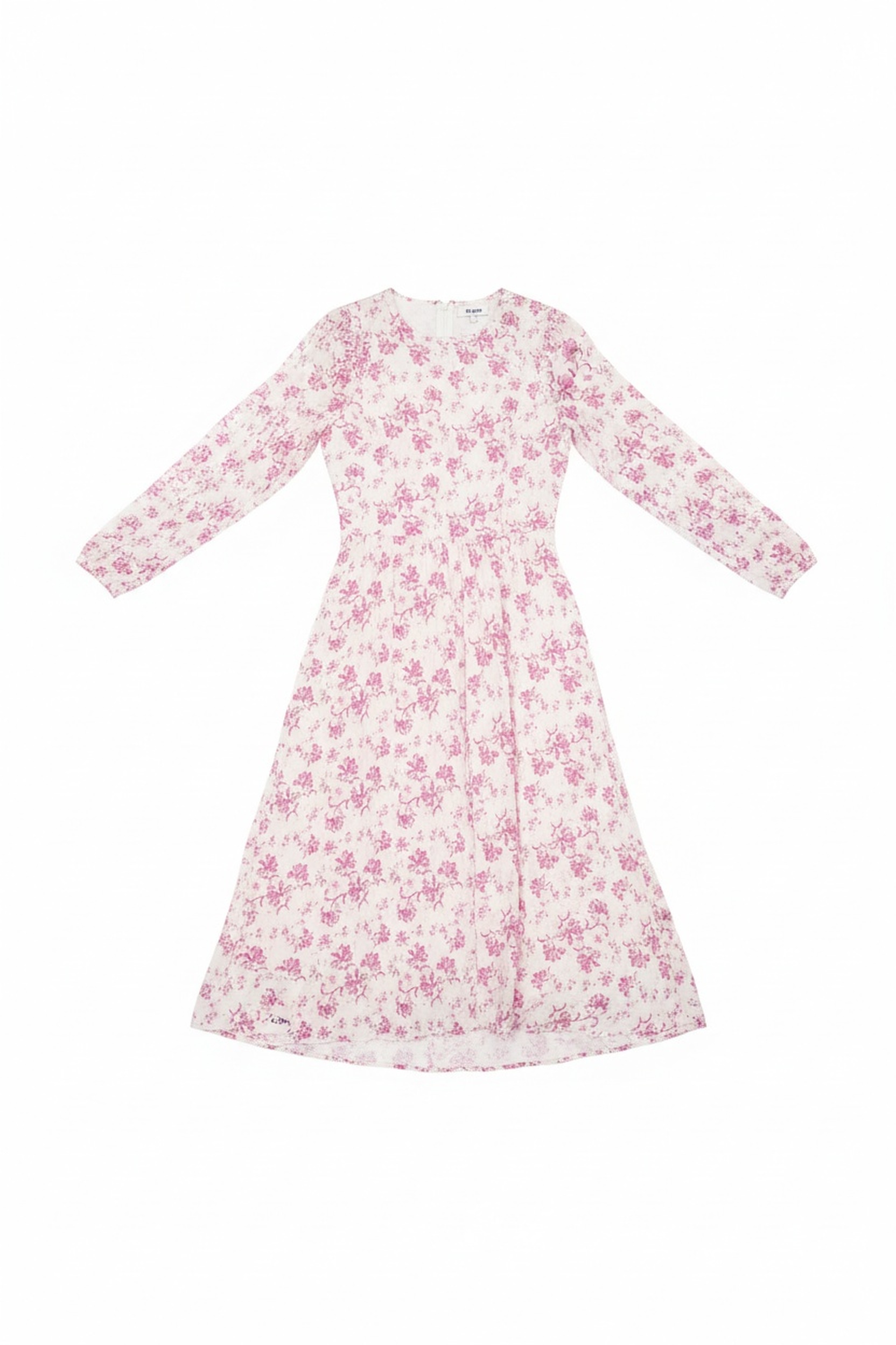 Floral Print Midi Dress with Long Sleeves photo 1