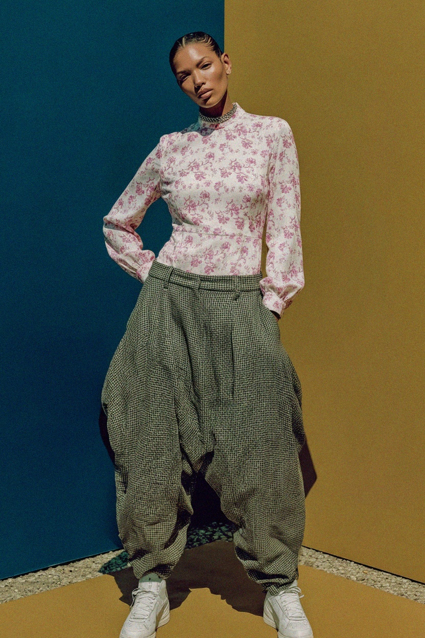 Floral Print Midi Dress with Long Sleeves photo 3