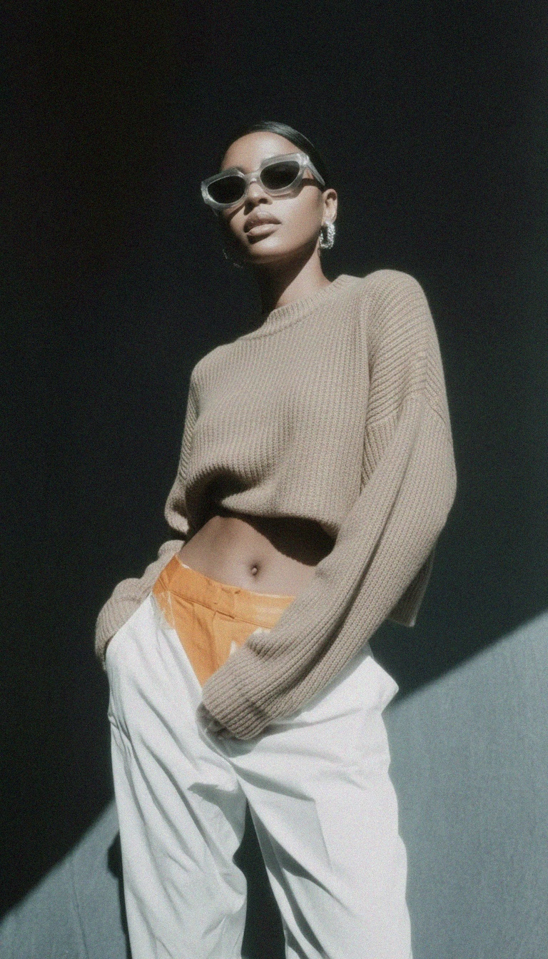 Soft Knit Oversize Beige Sweater photo 3