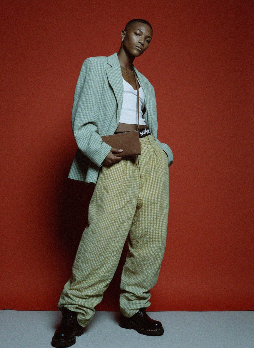 LE COLLET Brown Suede-Effect Zippered Pouch photo 3