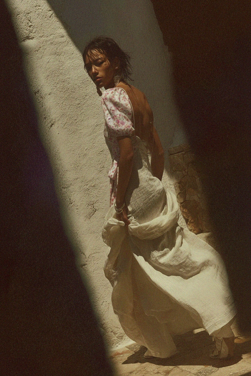 Floral Wrap Midi Dress with Ruffle Detail photo 4