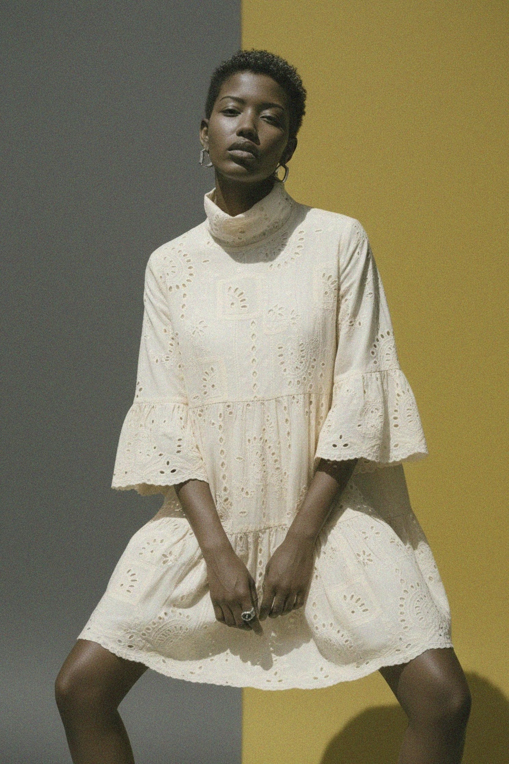 Embroidered Eyelet Mini Dress photo 2