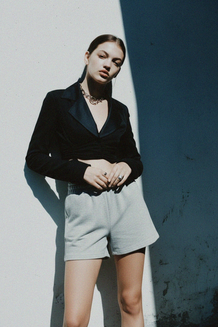 Comfortable Grey Jersey Shorts photo 3