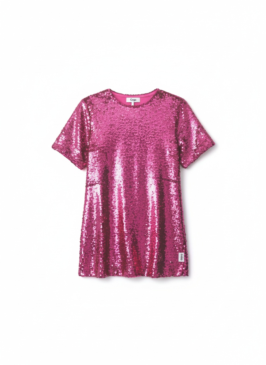 Sparkling Pink Sequin Mini Dress photo 1