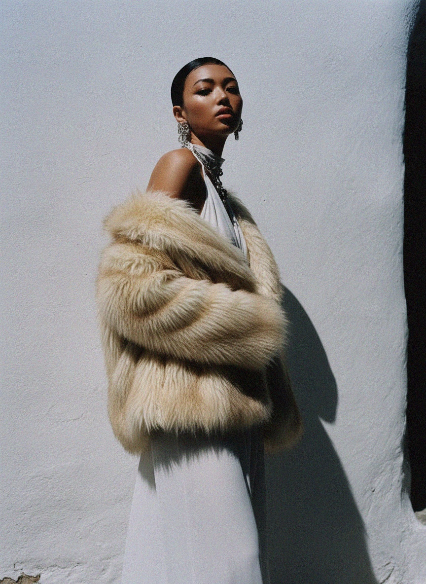 Fluffy Faux Fur Oversize Short Jacket photo 3