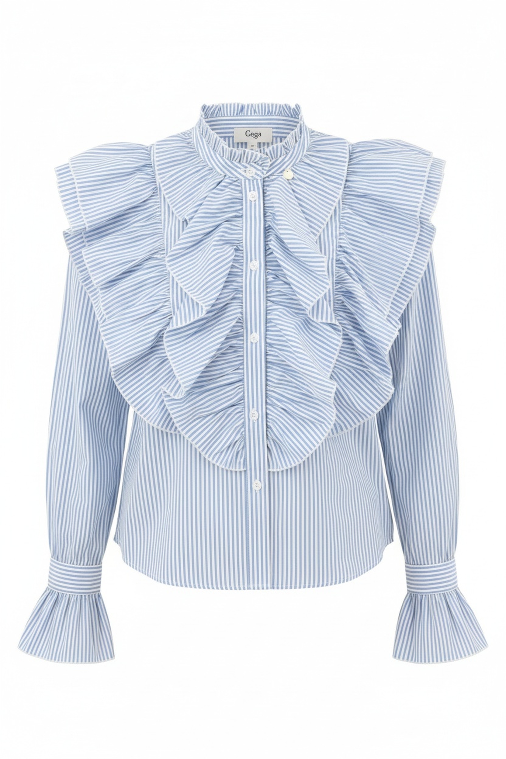 Chic Striped Ruffle Blouse photo 1