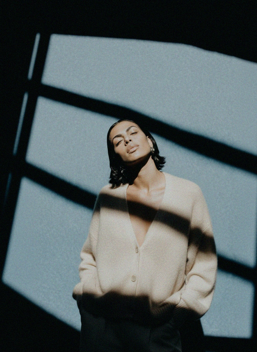 Soft Knit Oversize Cardigan in Beige photo 2