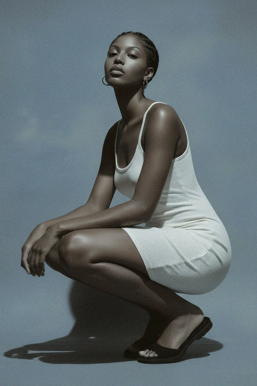 Ribbed Mini Tank Dress photo 3