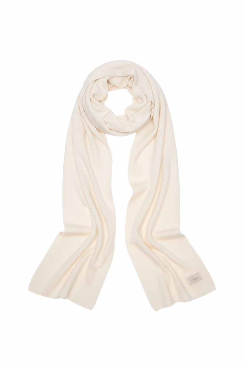 Soft Knit Scarf in Cream White photo 1
