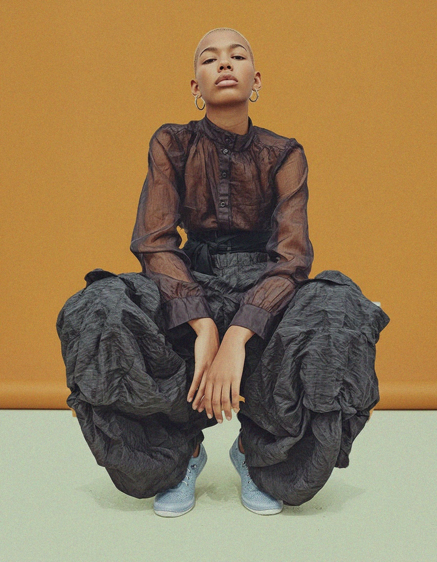 Light Blue Perforated Slip-On Casual Sneakers photo 3