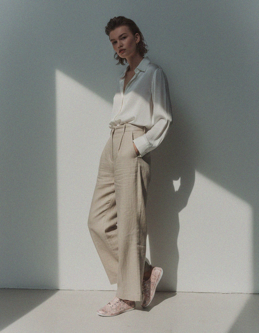 Pink Floral Perforated Casual Sneakers photo 3