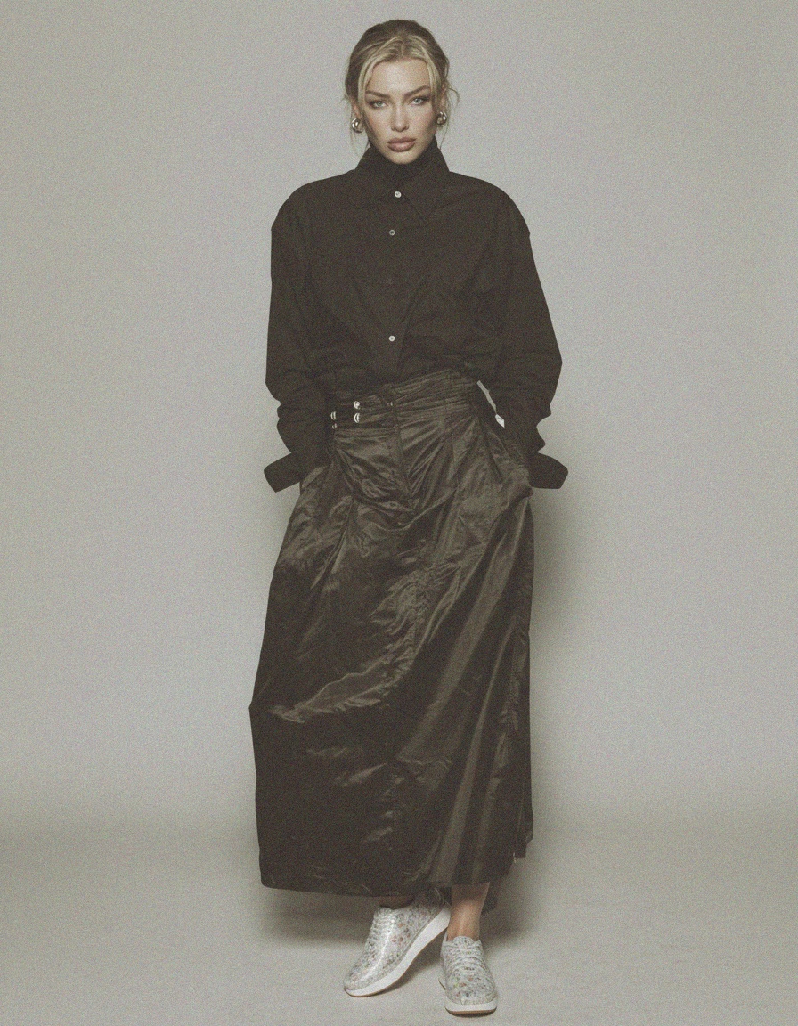 White Floral Print Platform Lace-up Sneakers photo 3