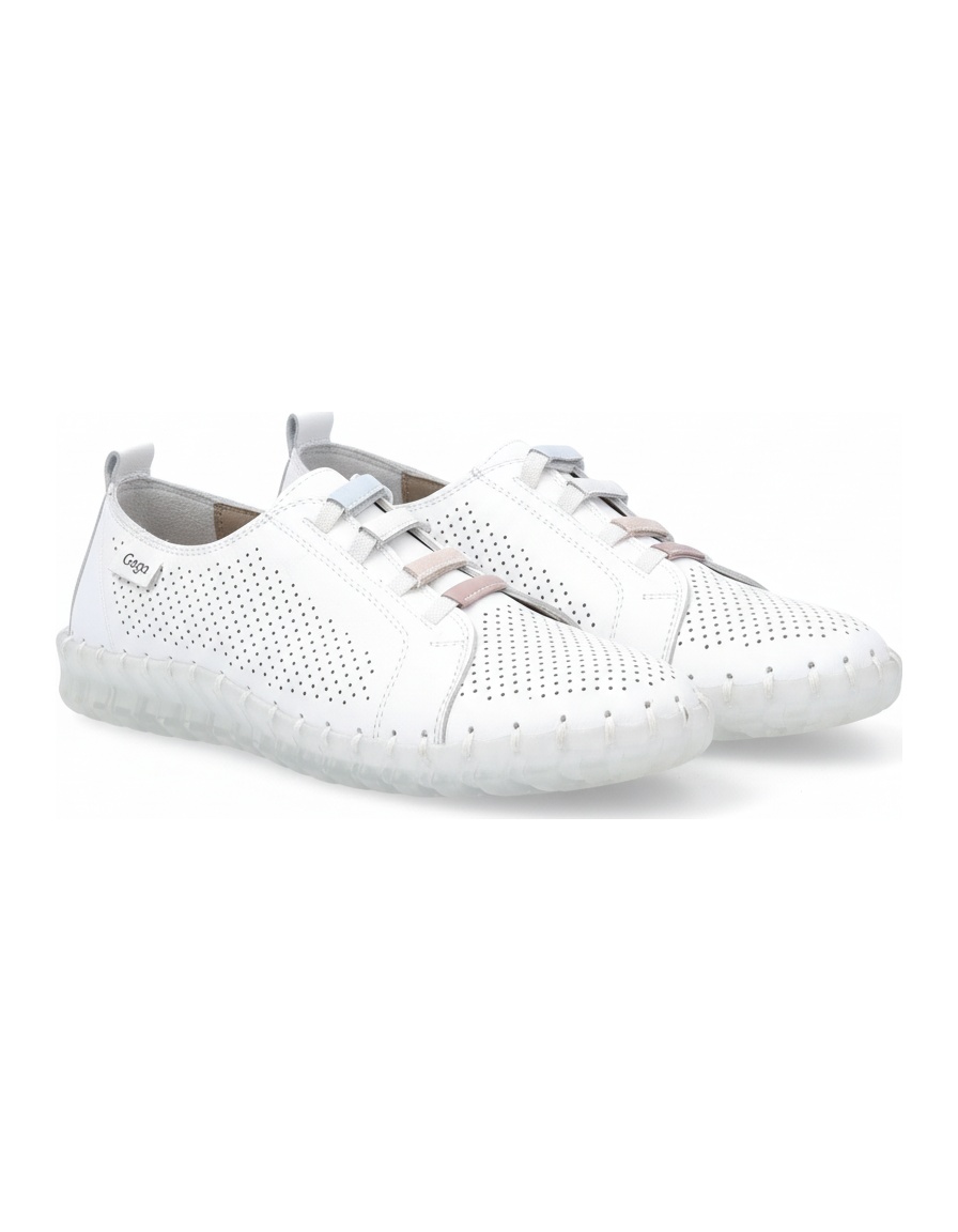 White Perforated Slip-On Sneakers photo 1