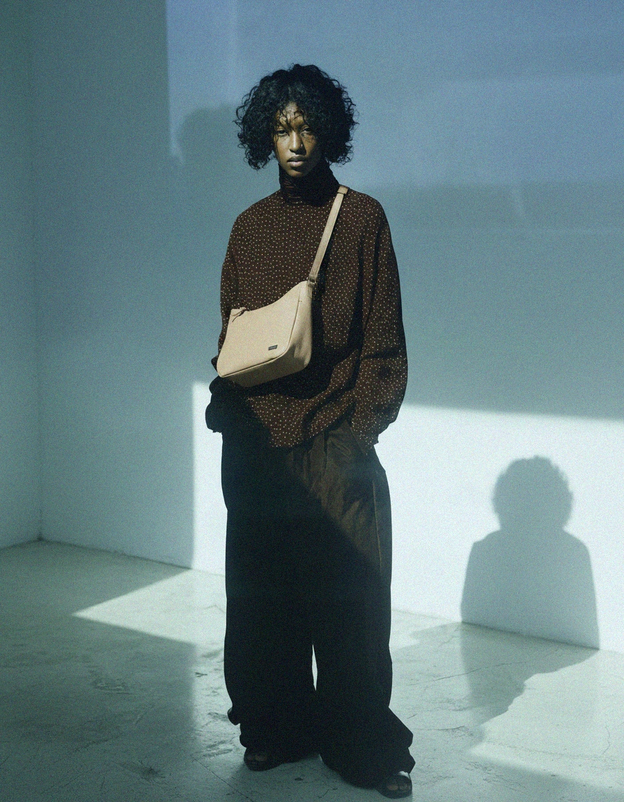 Everyday Beige Leather Shoulder Bag photo 2