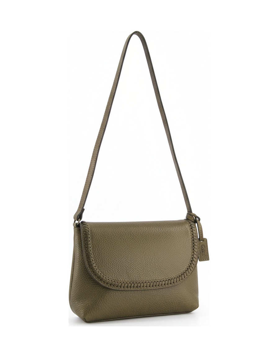 Venezia Olive Green Flap Crossbody Bag photo 1