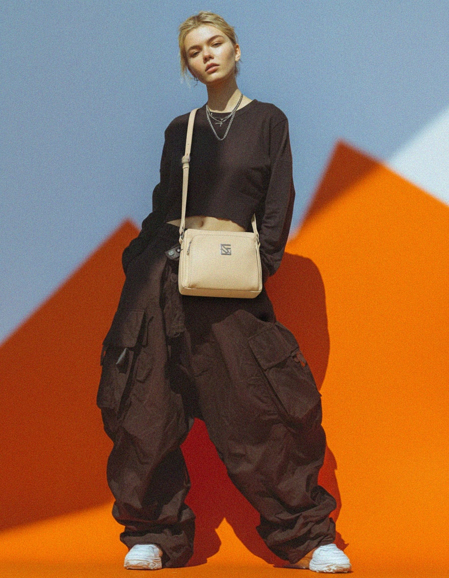 Beige Multi-Pocket Shoulder & Crossbody Bag photo 2