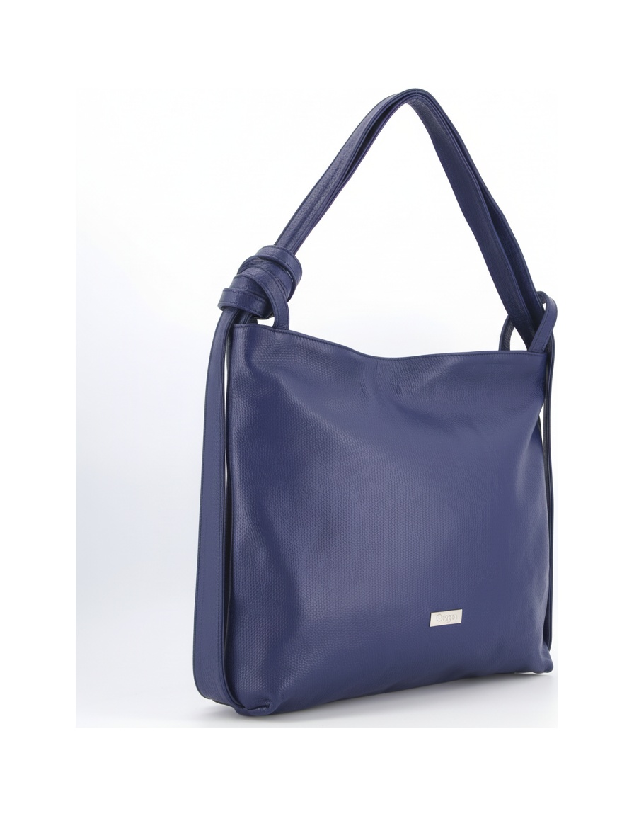 Elegant Blue Leather Shoulder Bag photo 1