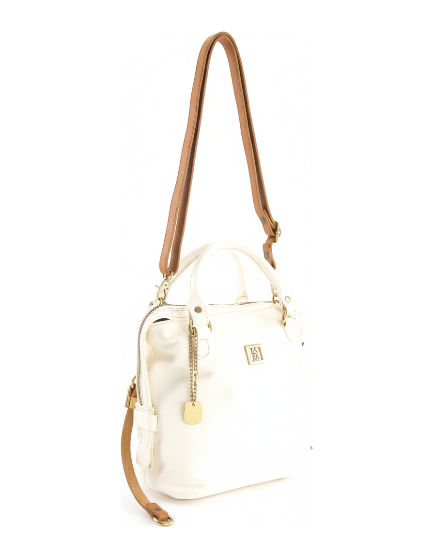 Chic White Handbag with Adjustable Shoulder Strap photo 1