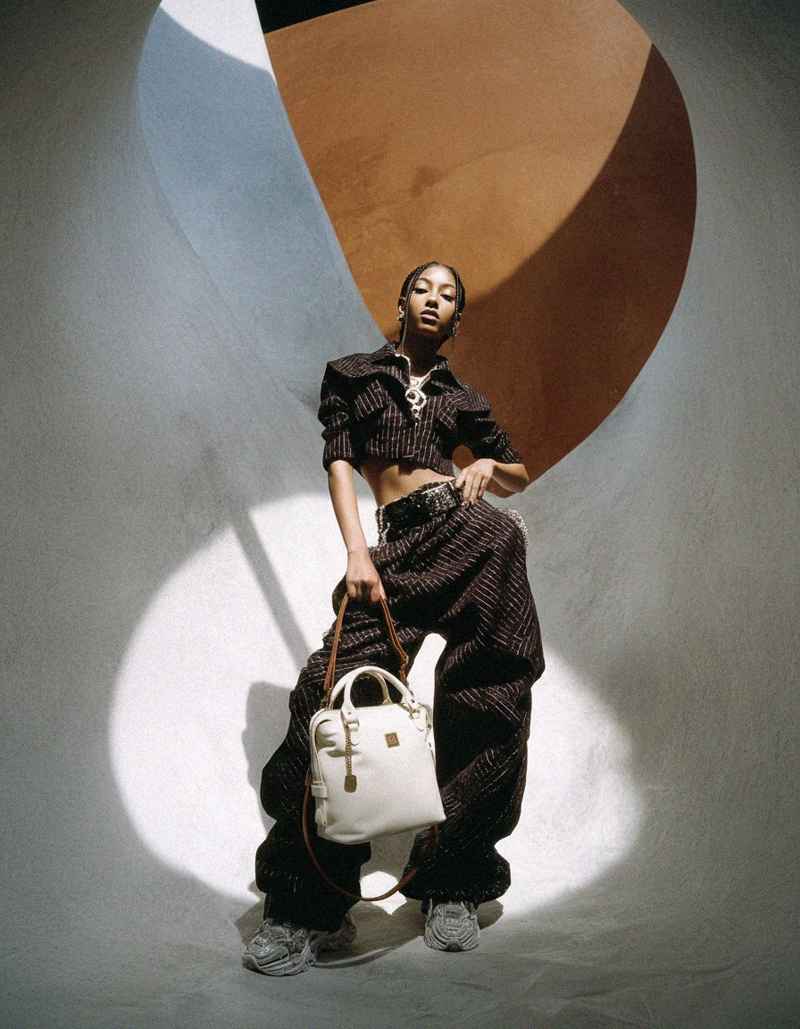 Chic White Handbag with Adjustable Shoulder Strap photo 2