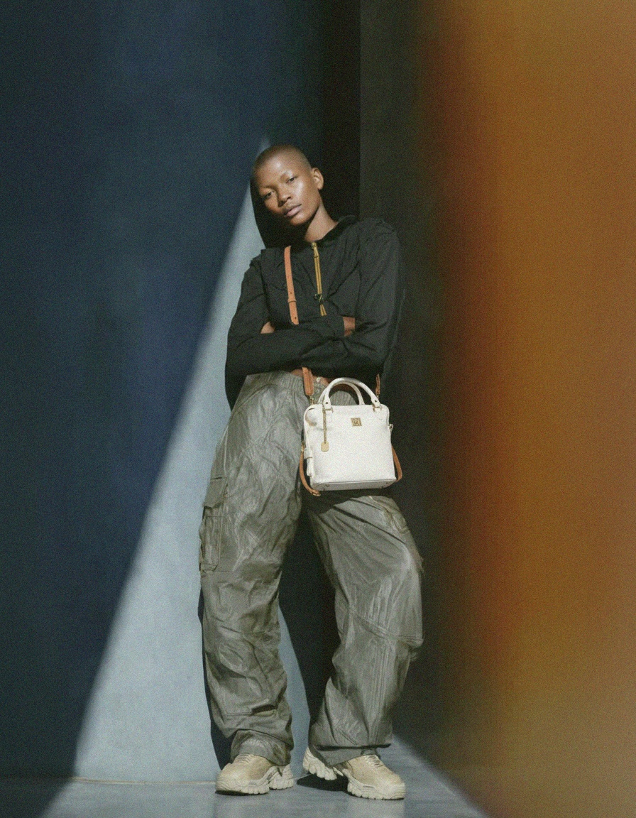 Chic White Handbag with Adjustable Shoulder Strap photo 3