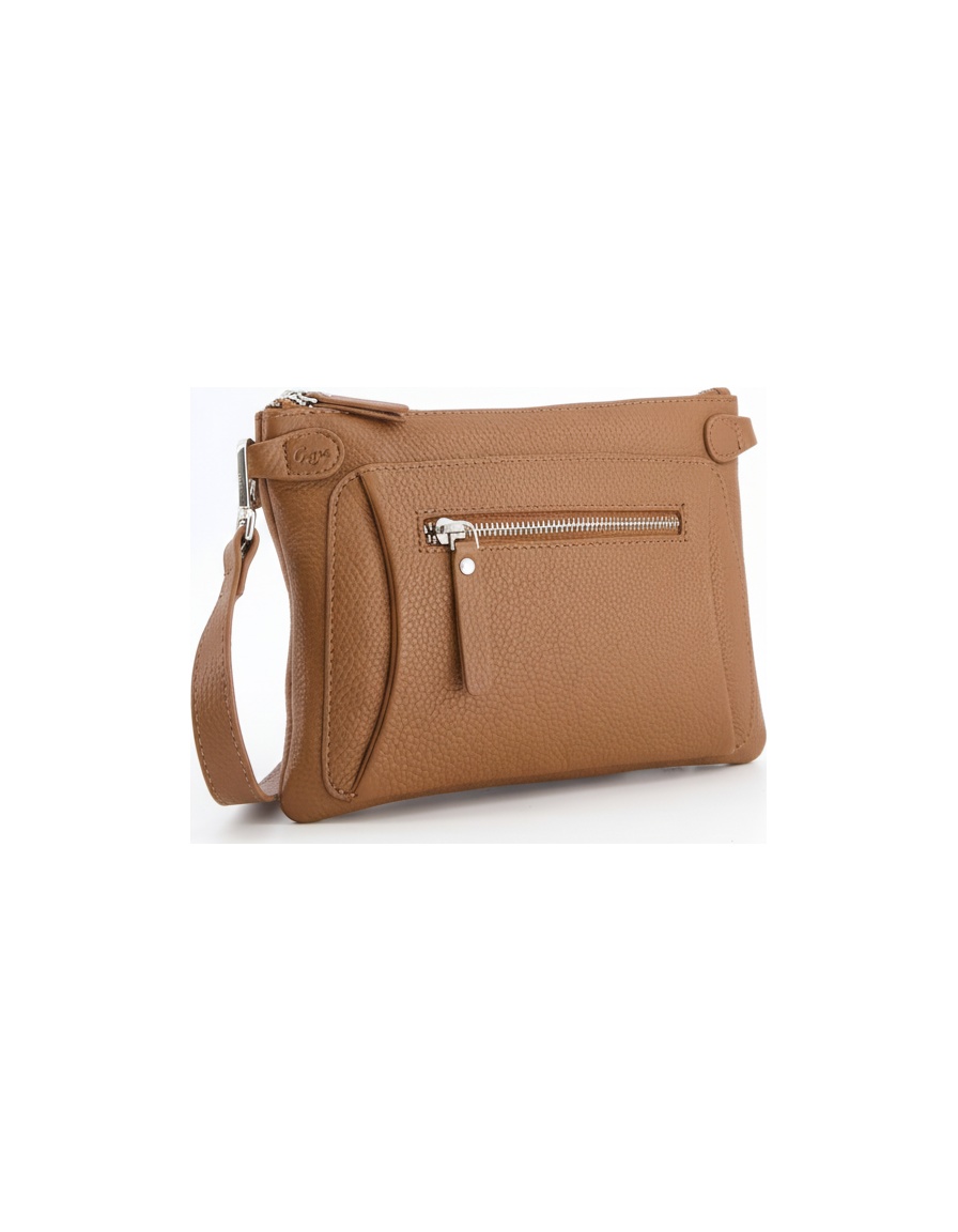 Brown Pebbled Leather Small Shoulder Bag photo 1