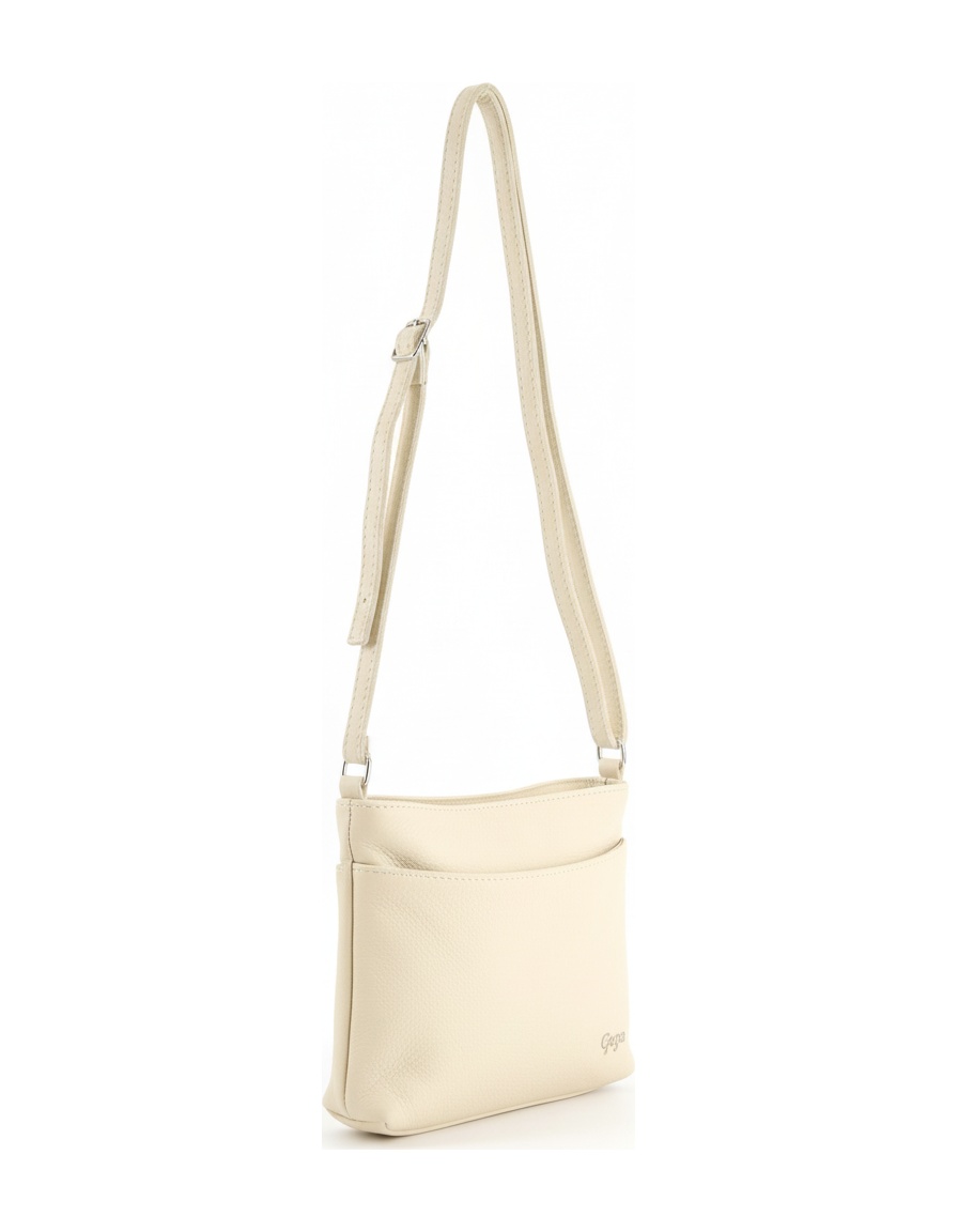 VENEZIA Beige Leather Crossbody Bag photo 1
