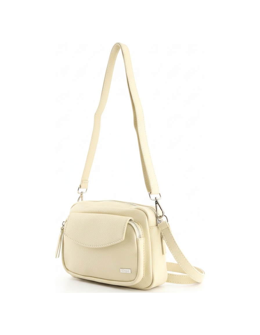 Chic Beige Crossbody Bag with Multiple Pockets photo 1