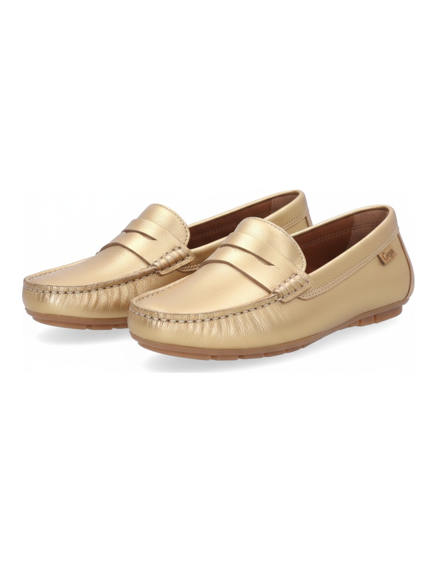 Metallic Gold Loafers photo 1